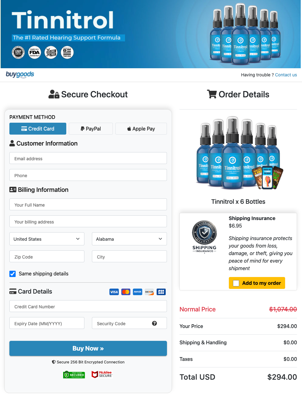 tinnitrol-order-page
